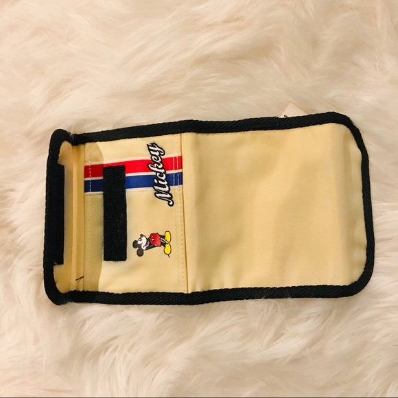 Disney Parks Mickey Stripe Velcro 80s Style Wallet - Picture 4 of 8